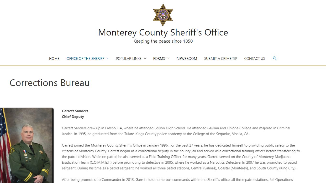 Corrections Bureau – Monterey County Sheriff's Office